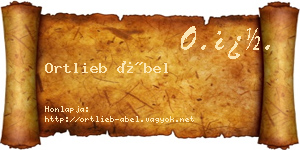 Ortlieb Ábel névjegykártya